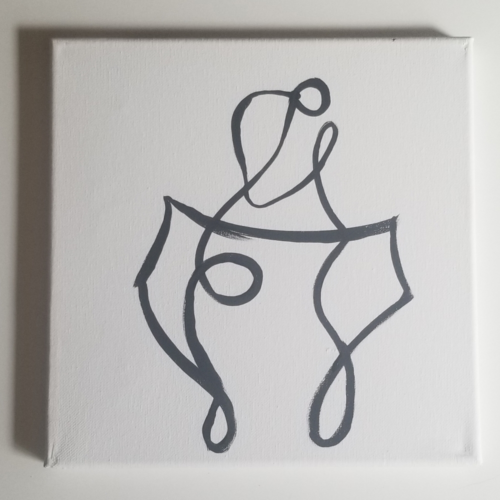 Minimalistic canvas painting